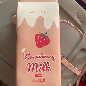 Strawberry milk purse